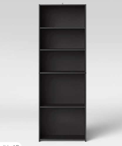 5 Shelf Bookcase Black - Room Essentials, Like New, Retail - $37 - Lot 106