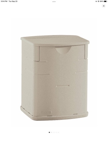 Rubbermaid Mini Utility Deck Box Tan - 19 GAL, Like New, Retail - $39.99 - Lot 122