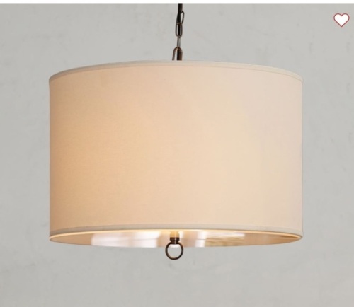Pottery Barn, Linen Drum Pendant, Like New, Retail - $399 - Lot 142