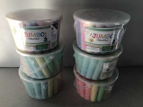 Jumbo Colored Chalks, LOT of 6, New, Retail - $3 - Lot 150