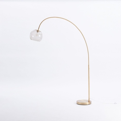 West Elm, Acrylic Shade Overarching Floor Lamp Antique BrassSmoke Acrylic (76"), Like New, Retail - $399 - Lot 157