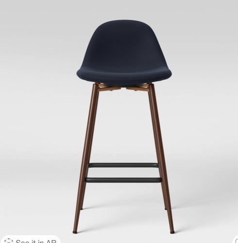 Copley Upholstered Counter Height Barstool Blue - Project 62, Like New, Retail - $70 - Lot 172