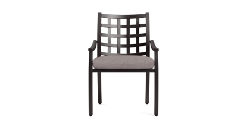 Pottery Barn ,Riviera Dining Arm Chair Aluminum Dark Bronze, Like New, Retail - $399 - Lot 176