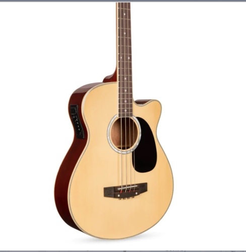 Acoustic Electric Bass Guitar w/ Equalizer, Truss Rod, Like New, Retail - $109.99 - Lot 202