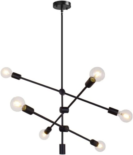 Sputnik Chandelier , 6 Lights, Modern Pendant Lighting , Like New, retail - $69.99 - Lot 212