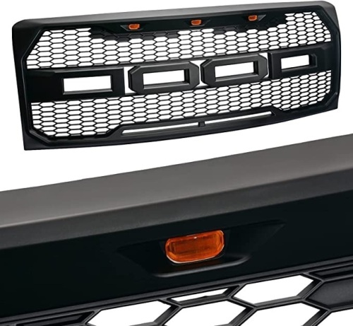 Jurel , Replacement Grill, F150, 2009, 2010, 2011,2012,2013, 2014, W/LED Lights, Black, Like New, Retail - $145.99 - Lot 214