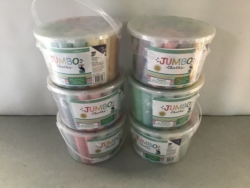 Jumbo colored Chalk , LOT of 6, New, Retail - $3 - Lot 219