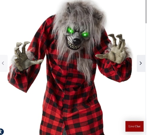 Howling Hudson Standing Animatronic Werewolf w/ Sounds, LED Eyes - 5ft, New, retail - $64.99 - Lot 226