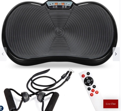 Vibration Plate Exercise Machine Full Body Fitness Platform w/ Bands, Like New, retail - $99.99 - Lot 233