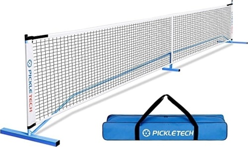 PICKLETECH Portable Pickleball Net Outdoor 22FT Regulation SizeSet 3.0 Reinforced Version, Like New, Retail - $94.99 - Lot 247
