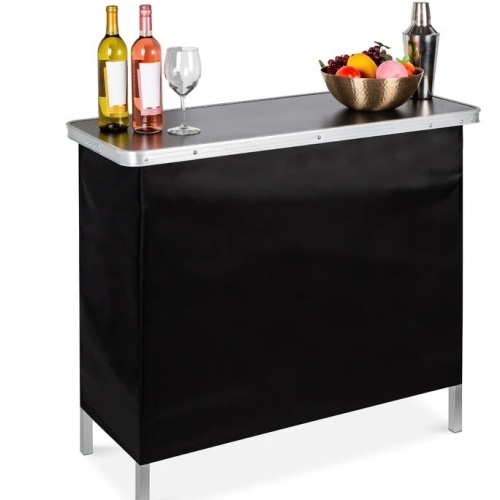 Portable Pop-Up Bar Table w/ Carrying Case, Removable Skirt, Like New, Retail - $84.99 - Lot 284