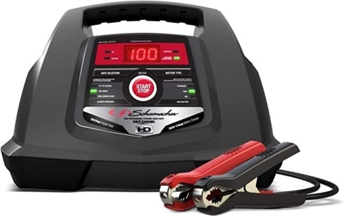 Schumacher SC1281 100 Amp 30 Amp 6V/12V Fully AutomaticSmart Battery Charger 100A Engine Starter and 30A BoostMaintainer and Auto Desulfator Advanced Diagnostic Testing, Like New, Retail - $79.94 - Lot 292