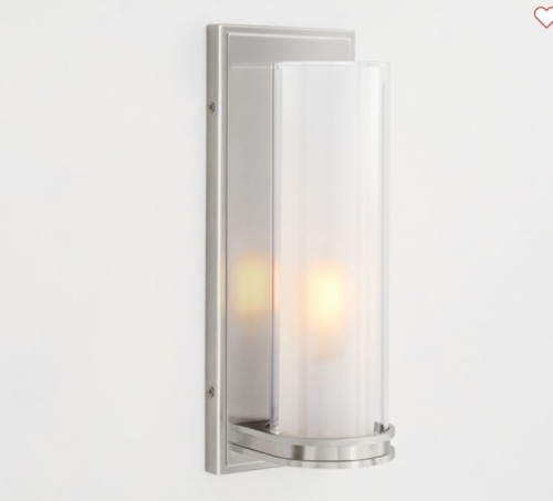 Satin Nickel Pearson Single Tube Sconce, Like New, Retail - $229 - Lot 305