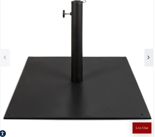 Steel Umbrella Base, Patio Stand w/ Tightening Knob & Anchor Holes - 38.5lb, Like New, Retail - $89.99 - Lot 307