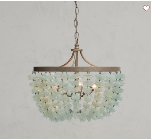 Pottery Barn, Enya Sea Glass Chandilier, Like New, Retail - $799 - Lot 323