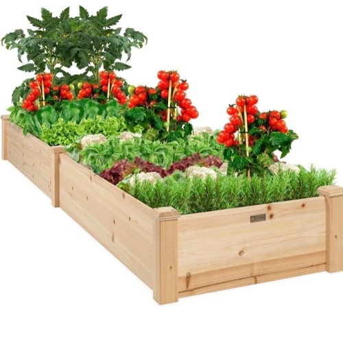 8×2ft Wooden Raised Garden Bed Planter for Garden, Lawn, Yard, Like New, Retail - $79.99 - Lot 325
