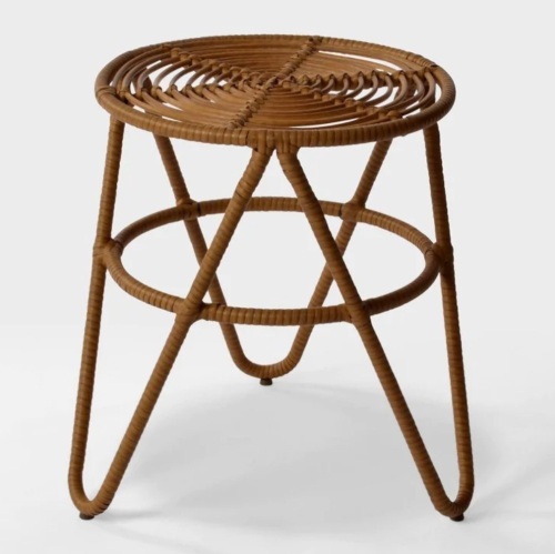 Sydney Natural Resin Wicker Patio Side Table - Natural- Opalhouse, Like New, Retail - $44.85 - Lot 334