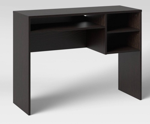 Student Writing Desk with Storage Espresso - Room Essentials, like New, Retail - $50 - Lot 337