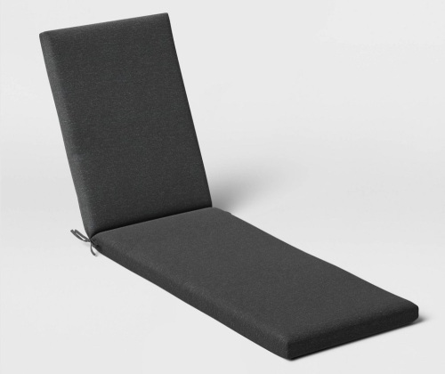Woven Outdoor Chaise Cushion DuraSeason Fabric™ Charcoal- Threshold, Like New, Retail - $70 - Lot 339