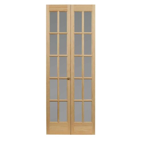 Pinecroft Unfinished Pine Wood Bi-Fold Door - Lot 27