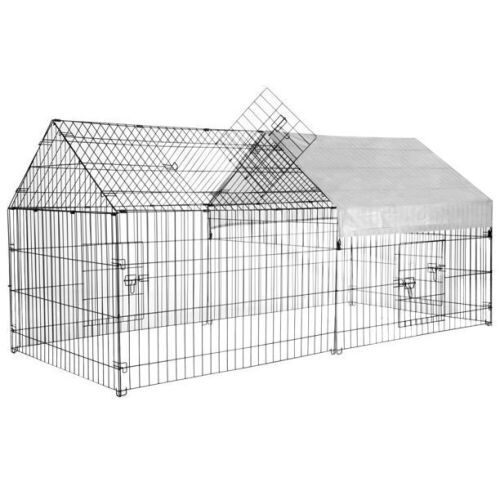 86.6"x40"x38.5" Metal Wire Chicken Coop with 4 Doors - Lot 107