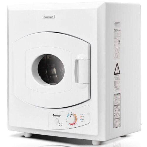 Electric Tumble Compact Laundry Dryer Stainless Steel Wall Mounted 2.65 cu .ft - Lot 127