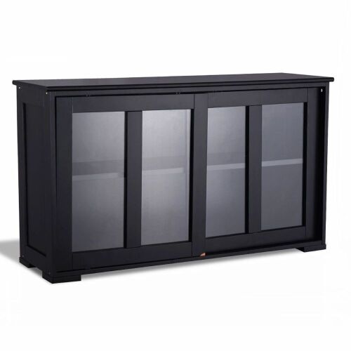 Storage Cabinet with Glass Sliding Door - Lot 228