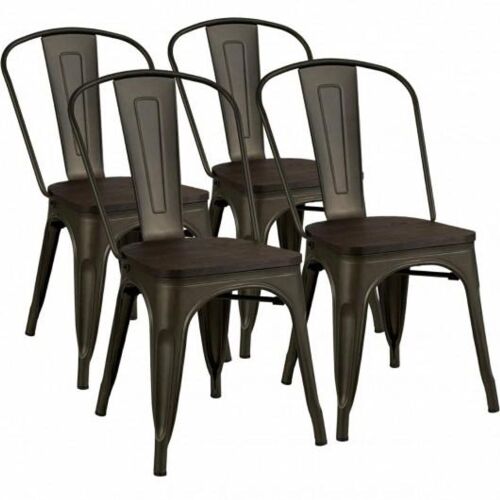 Set of (4) Tolix Style Metal Dining Chairs - Lot 236
