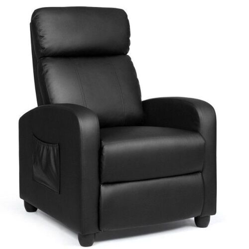 PU Leather Massage Recliner Chair with Footrest - Lot 251