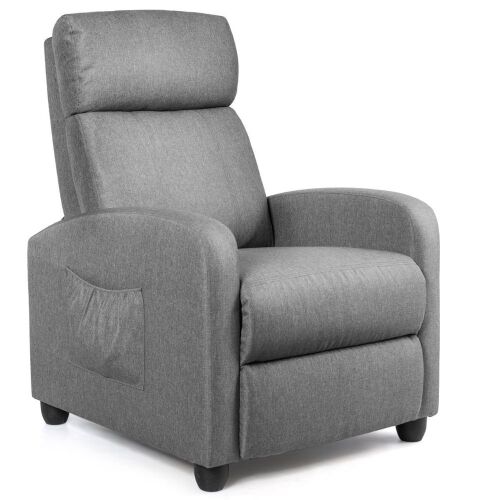 PU Leather Massage Recliner Chair with Footrest - Lot 290