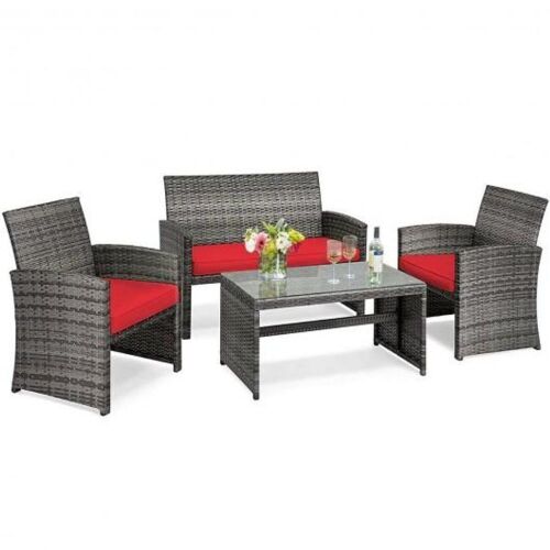 4-Piece Rattan Patio Furniture Set - Lot 353