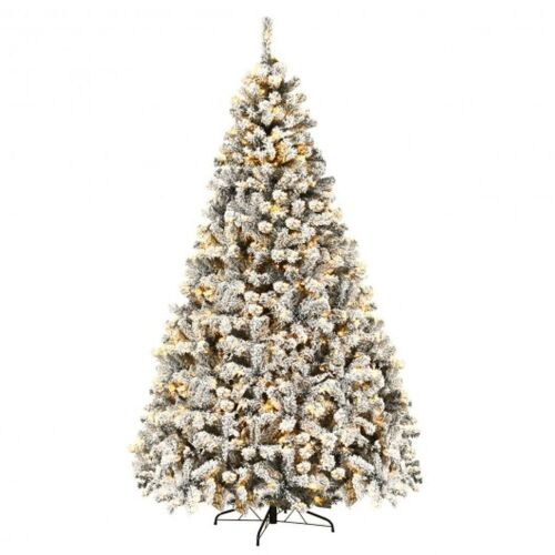 9' Pre-Lit Snow-Flocked Artificial Christmas Tree - Lot 402
