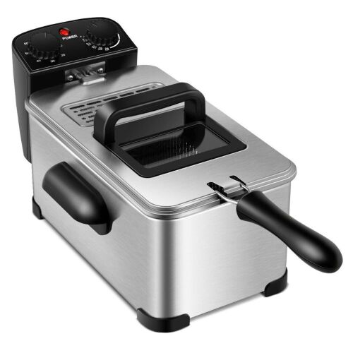 3.2 Quart Electric Stainless Steel Deep Fryer with Timer - Lot 421
