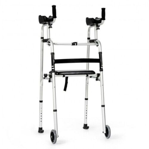 Foldable Aluminum Alloy Wheel Walker with Seat and Armrest - Lot 907