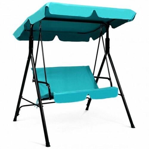 Steel Frame Patio Canopy Swing with Cushion - Lot 988