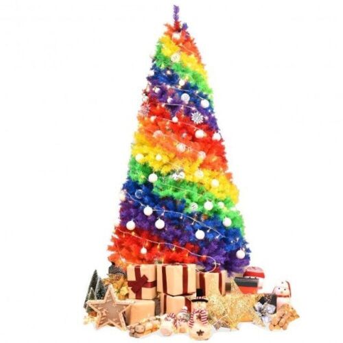7' Multicolor Artificial Christmas Tree with Metal Stand - Lot 1172