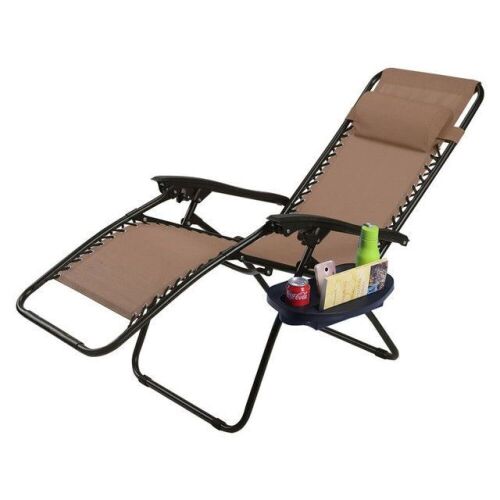Folding Zero Gravity Reclining Patio Chair with Utility Tray - Lot 1183