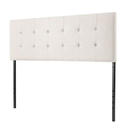 Adjustable Linen Fabric Upholstered Headboard - Queen and Full Size - Lot 456