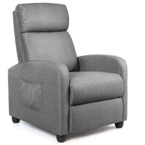 PU Leather Massage Recliner Chair with Footrest - Lot 483