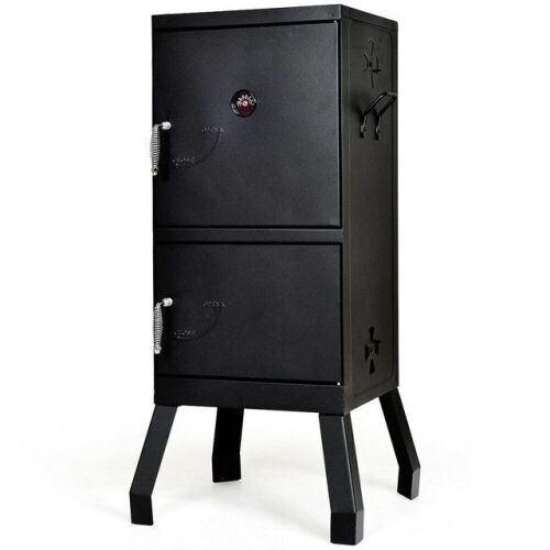 Vertical 2-Tier Outdoor Barbeque Grill with Temperature Gauge - Lot 213