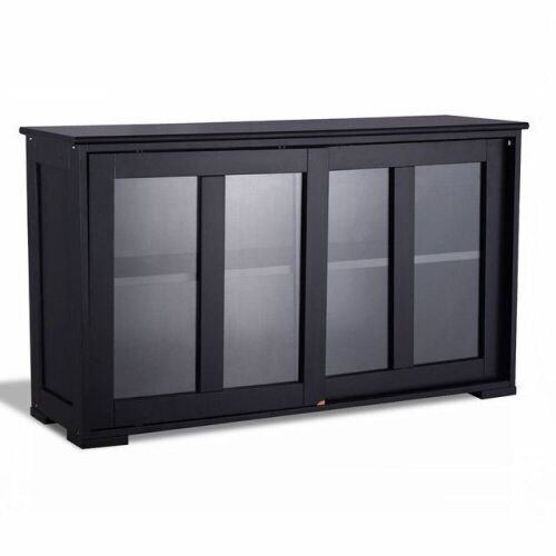 Kitchen Storage Cabinet with Glass Sliding Door - Lot 500