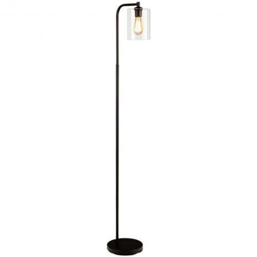 Industrial Floor Lamp with Glass Shade - Lot 1119