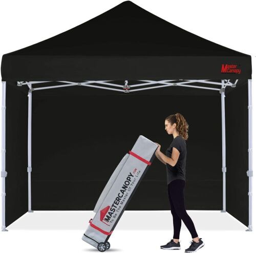 MASTERCANOPY Pop-up Canopy Tent, 8x8, Black  - Lot 347