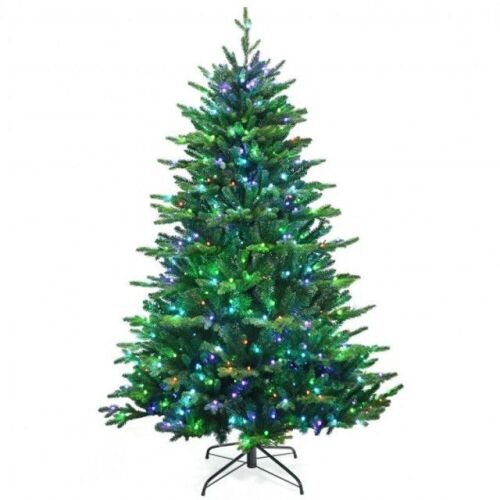 Pre-Lit Artificial Christmas Tree with App-Controlled LED Lights - Lot 504