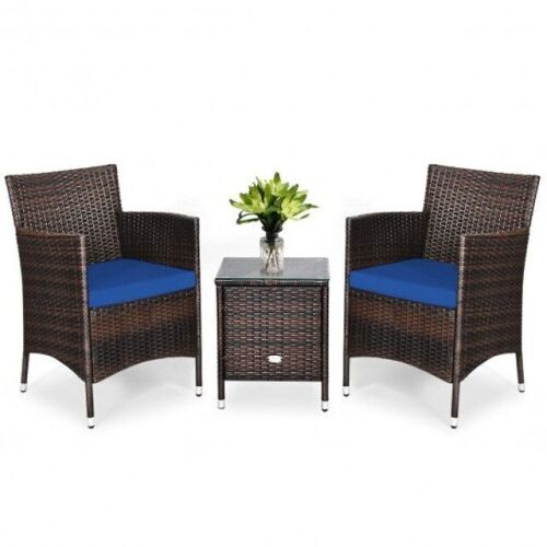 3-Piece Rattan Patio Furniture Set - Lot 222