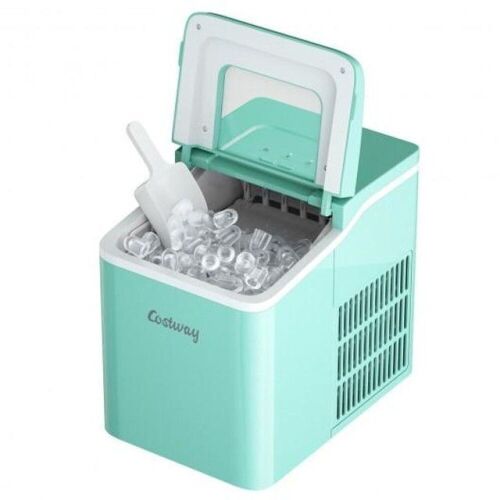 Portable Countertop Ice Maker Machine with Scoop - Green - Lot 480