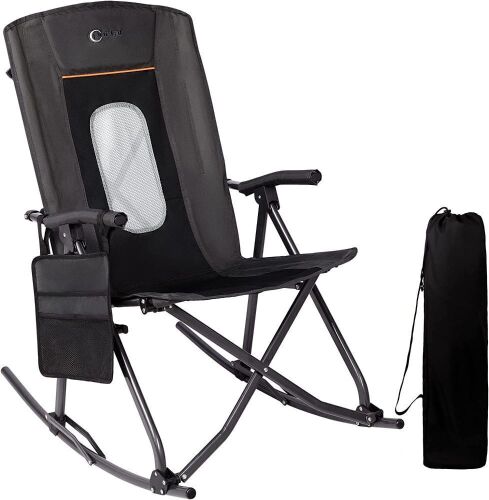 Oversized Folding Rocking Camping Chair with Carry Bag - Lot 1118