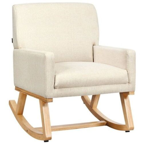 Mid Century Upholstered Accent Rocking Chair  - Lot 261