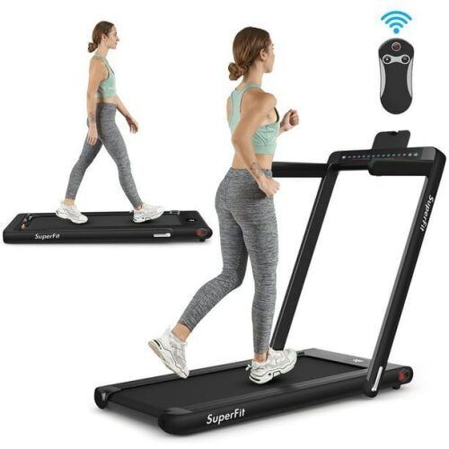 2.25HP 2 in 1 Dual Display Folding Treadmill Jogging Machine W/APP Control - Lot 279