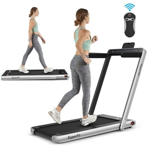 2 In 1 Folding Treadmill Dual Display With Bluetooth Speaker - Lot 164
